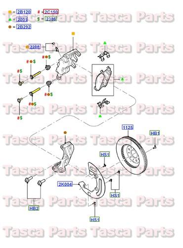 Brand new oem front brake retaining pin kit 2013-14 mks flex mkt taurus explorer