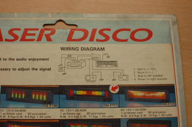 universal sound activated rhythm Vintage 80's car laser disco music light