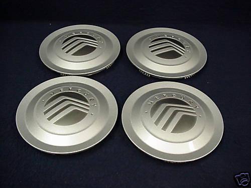 Mercury grand marquis 09-11 silver center caps - set of 4 - fits the 17" wheel