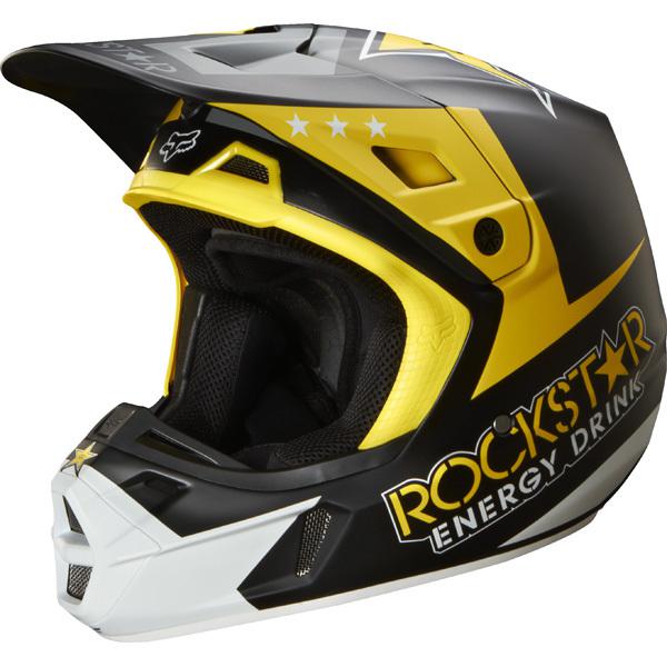 2014 new fox racing v2 rockstar helmet motocross sx mx atv off road dungey rc