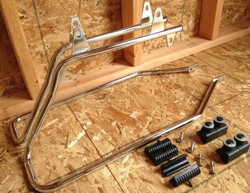 Conversion brackets for harley touring hard saddlebag saddlebags softail