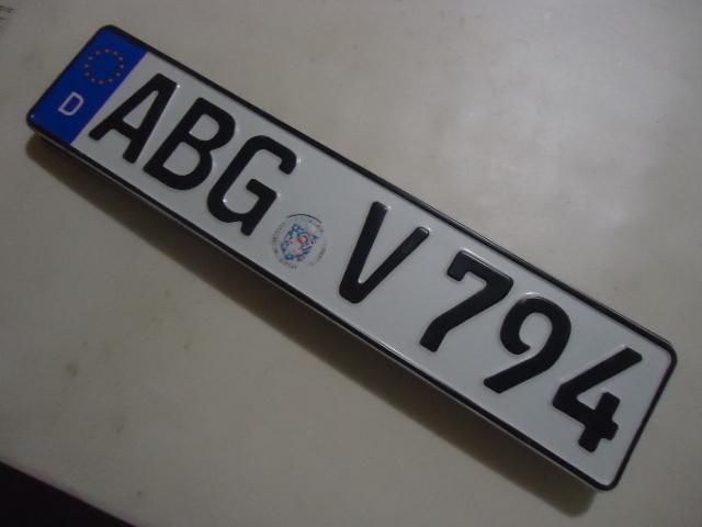 German bmw euro plate # abg v 794 german license plate used 