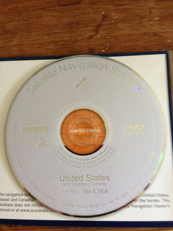 2005-2007 acura & honda navigation gps data dvd disc white dvd map ver 4.55a
