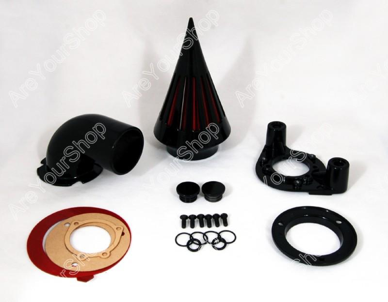 Black spike air cleaner intake filter for harley xl models sportstar 1991-2006