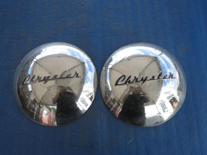 1 pair of vintage chrysler dog dish center caps 11" used sf3