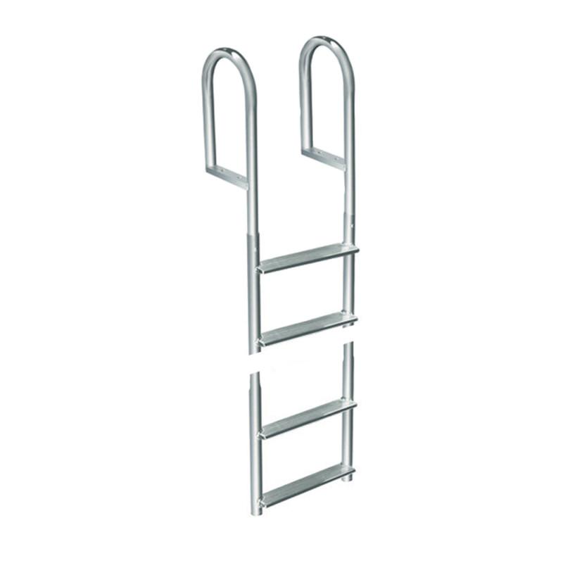 Dock edge 2014-f welded aluminum fixed 4 step ladder