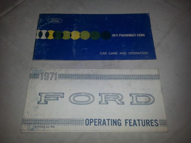 1971 ford passenger cars original owners manual first edition w extras