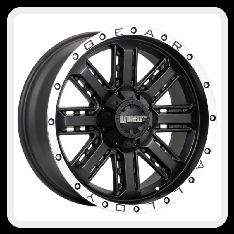 20" gear alloy nitro carbon black machined landcruiser durango f-150 wheels rims