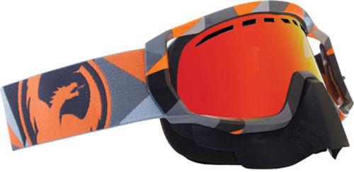 Dragon alliance vendetta snow goggles flair/red ion lens large