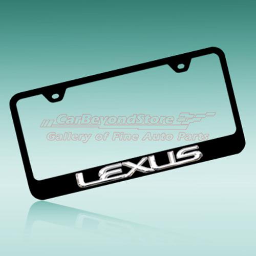 Lexus 3d black stainless steel license plate frame, lifetime warranty +free gift