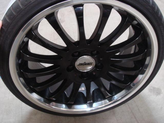 Jim gainer 19" black fin type wheel & tires package audi & mercedes 5x112