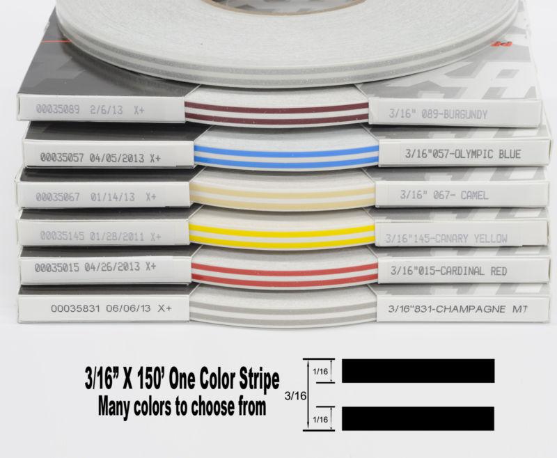 316 3/16" x 150' roll of thin accent pinstripe stripe in many colors