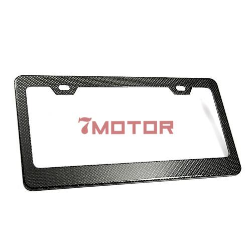 100% real carbon fiber license plate frame plate tag twill rear trunk hatch back