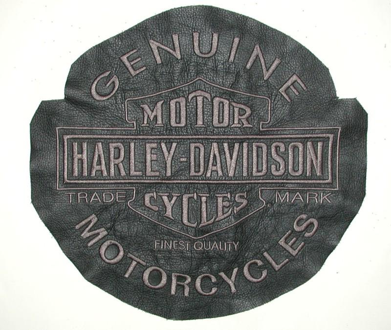 Harley-davidson black leather original embroidery from back of jacket
