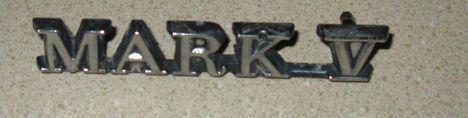 Mark v trunk  emblem lincoln mark v 1977 1978 1979    excellent  condition