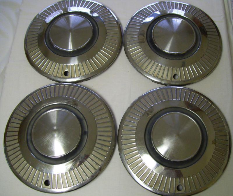Set of 4 vintage 1963 13" plymouth valiant hubcaps