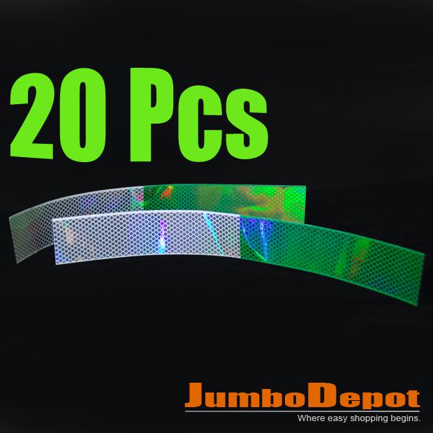 Green and silver caution reflective strip tape sticker for car truck  suv bike