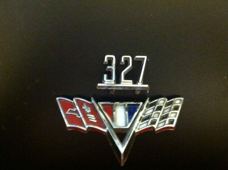 Oem 1967 chevrolet camaro 327 emblem and badge set vintage