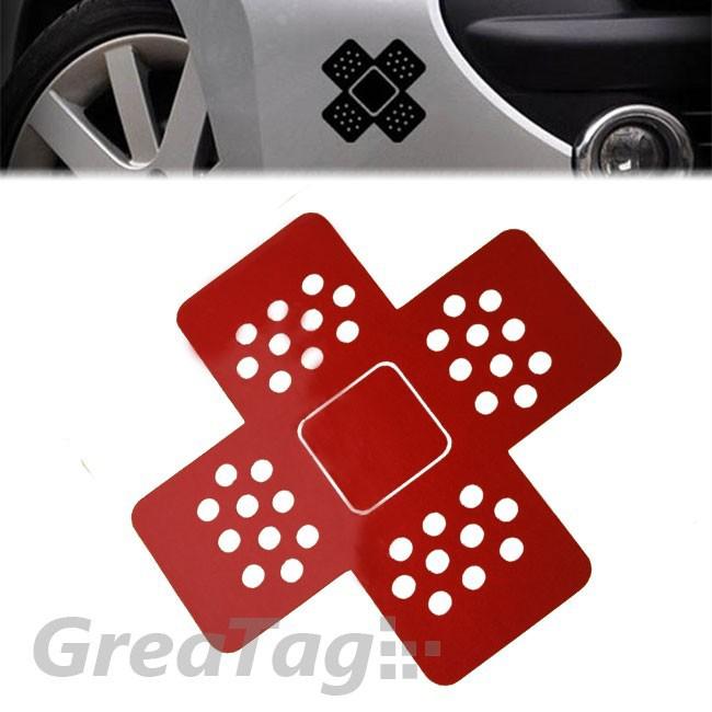 Bandaid x style styling red bumper window decktop body molding post card sticker