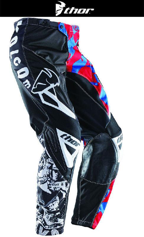 Thor phase volcom paradox red blue black sizes 28-44 dirt bike pants motocross