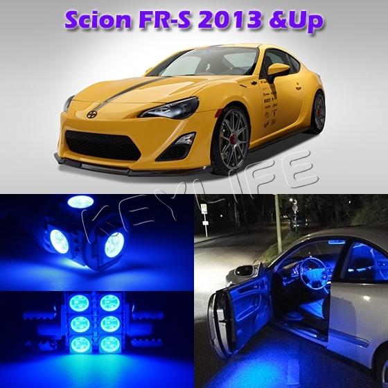 3 blue map step led bulb interior light package for scion fr-s 2013 &up +tool