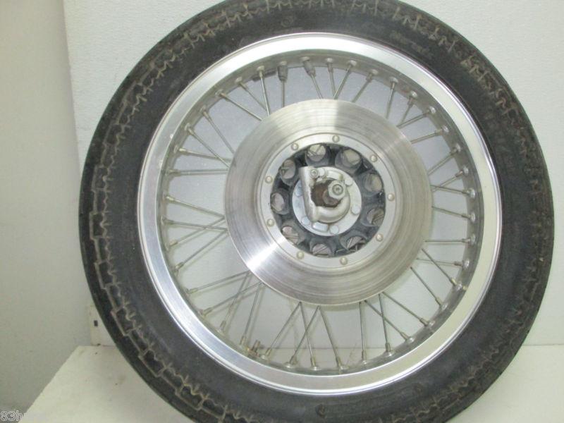 Honda 1975 gl1000 gl 1000 spoked front wheel 19x1.85 & axle & tire & speedo hub