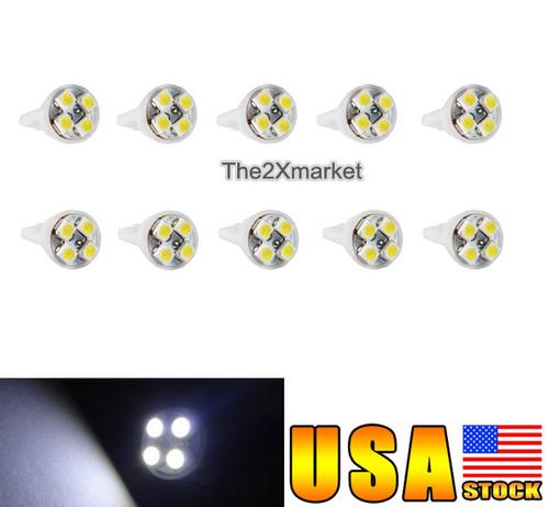 Fast ship 10x pure white led 4smd light bulb t10 194 168 w5w car lamp side wedge