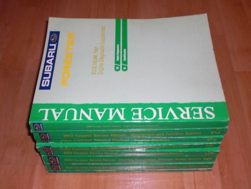 2002 02 oem subaru forester  shop service manual all  volumes