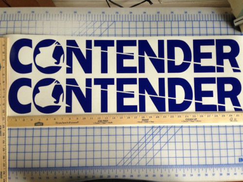Large blue contender boat decal kit 5&#034;x32&#034;  pair highest quality stickers