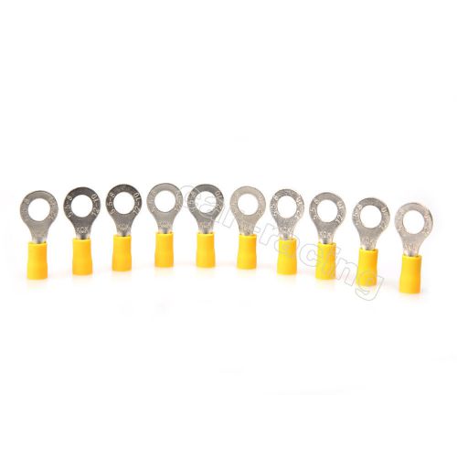 20x yellow insulated ring crimp connector terminals for electrical wiring