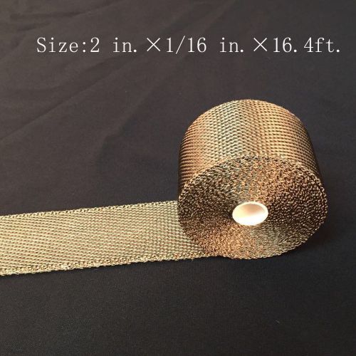Titanium exhaust/header heat wrap, 2&#034; x 16.4ft. roll with stainless ties kit c