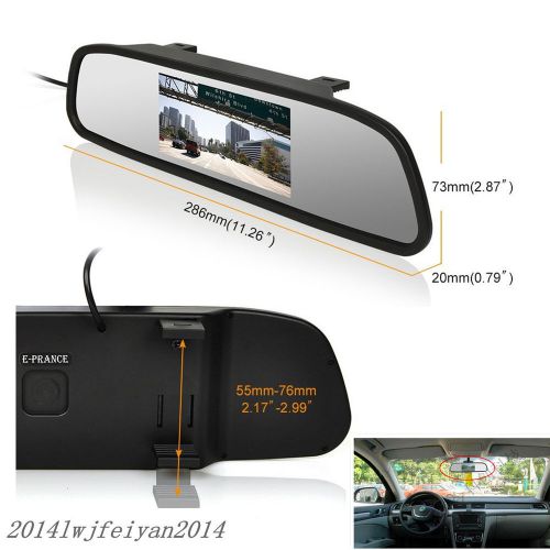 2channel new tft color hd lcd monitor car reverse parking camera rearview mirror