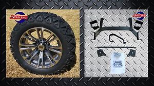 Ezgo txt electric golf cart 6&#034; lift kit + 14&#034; wheels and 23&#034; all terrain tires