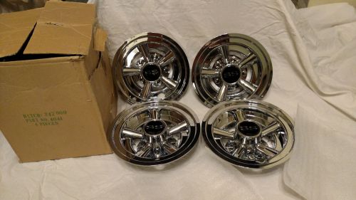 New cragar ss style chrome plated hubcaps for 8&#034; wheels set of 4 4641 4699