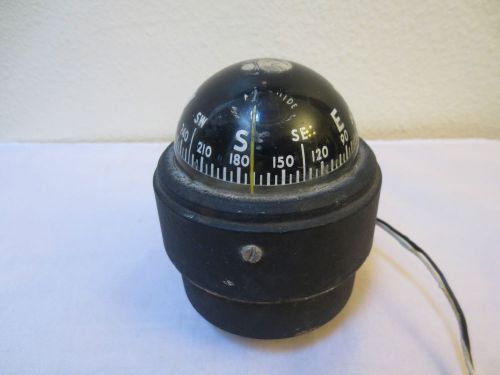 Vintage cast iron casing airguide boat compass, chicago usa, 4&#034; tall