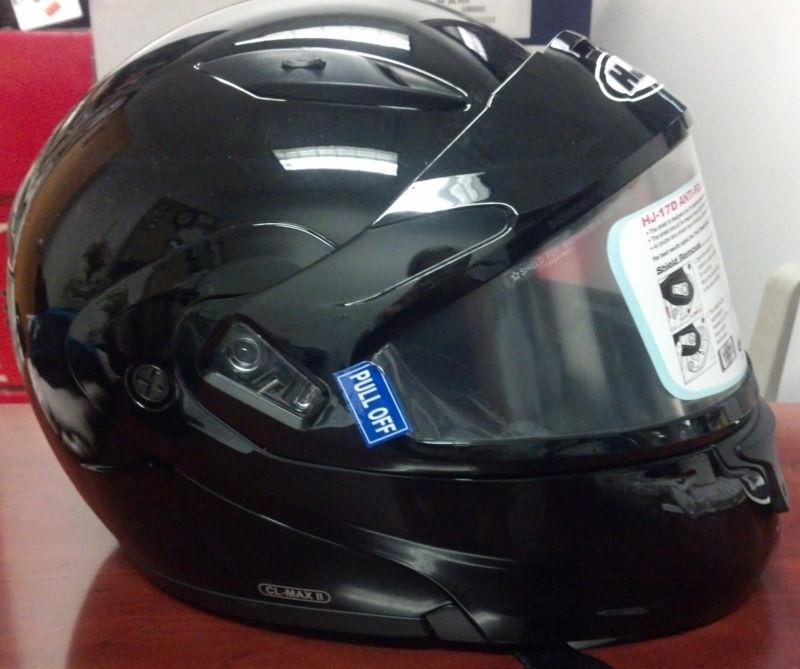  hjc cl-max 2 ii solid snow helmet snowmobile gloss black - size medium