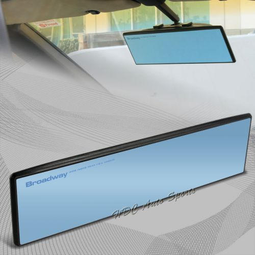 Broadway 270mm wide flat interior clip on rear view blue tint mirror universal 4