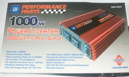 Performance parts gm7665 1000w digital power inverter 2000w peak surge