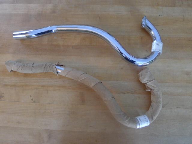 Benelli wards riveside 125 scr header pipe or cafe' racer, new old stock