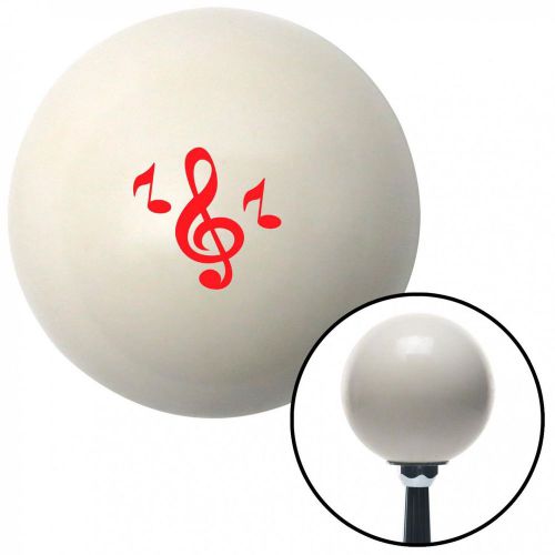 Red treble clef ivory shift knob with 16mm x 1.5 inserthot lever aftermarket res