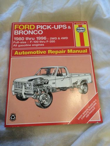 Haynes repair manual #36058 (880) 80-96 full-size ford f100-f350 pick-up+bronco