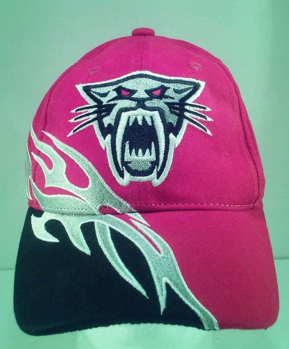 Arctic cat red with flames embroidered velcroback hat cap old logo snowmobile