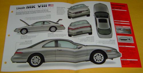 1994 1995 lincoln mark viii mk 8 lsc efi 4.6 v8 290 hp imp info/specs/photo 15x9