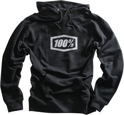 100% motorcycle hoody sweater pull over pullover corpo black xl / x-large