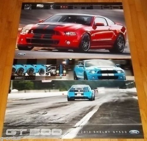New 2013 ford issued mustang cobra shelby svt gt500 24&#034; x 36&#034; dealer only poster