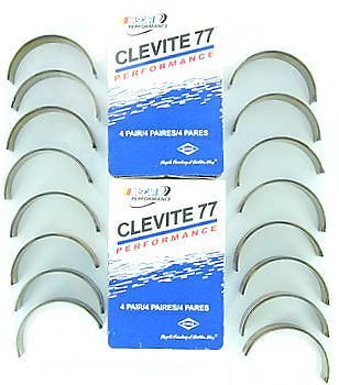 Clevite 77 cb745hn h connecting rod bearings sb chevy 265 283 327 s/j 2.000