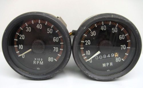 Vintage snowmobile speedometer &amp; tachometer  mph/rpm gauges