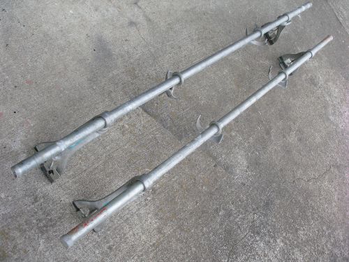 Vintage quick n easy gutter mount roof rack system, cast alloy towers