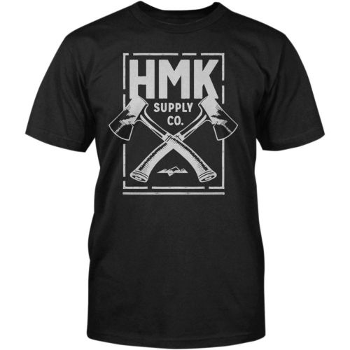 Hmk cross mens short sleeve t-shirt black