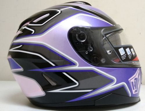 Hjc is-17 ladies full face motorcycle helmet intake graphic mc-8 new size small